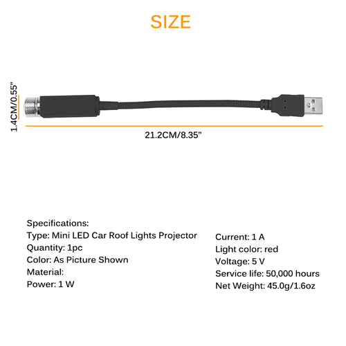 Projektor Gwiazd Na Podsufitke Samochodu z Diodami LED
